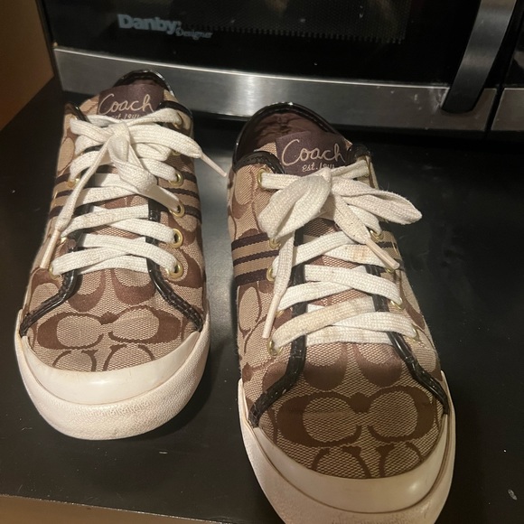 Brown coach logo sneakers - Picture 4 of 4